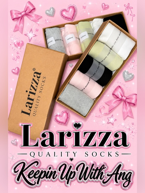 Larizza Other - Women’s Larizza Socks Pack - Pink, Gray, Black, White, Cream